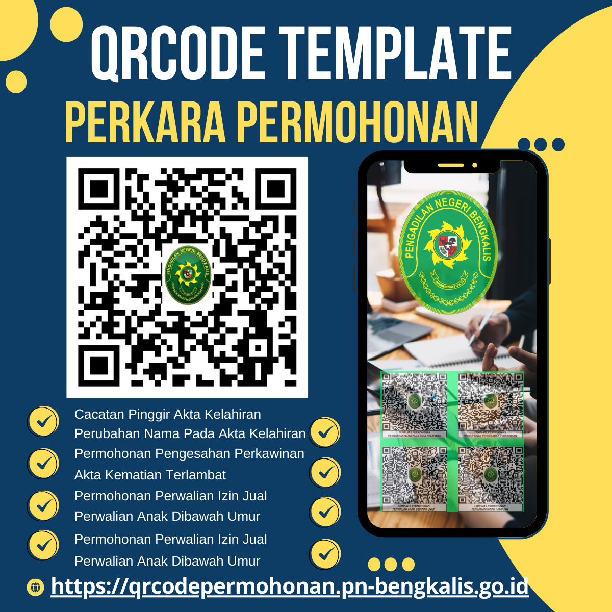 Aplikasi QRCode Template Perdata Permohonan PN Bengkalis
